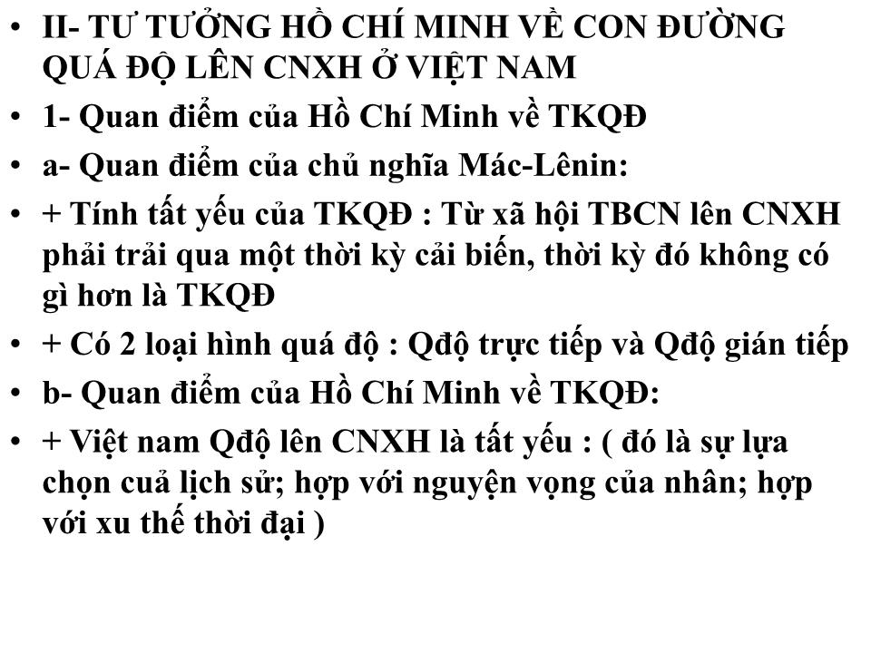 Bài giảng Tư tưởng Hồ Chí Minh về CNXH và con đường quá độ lên CNXH trang 10