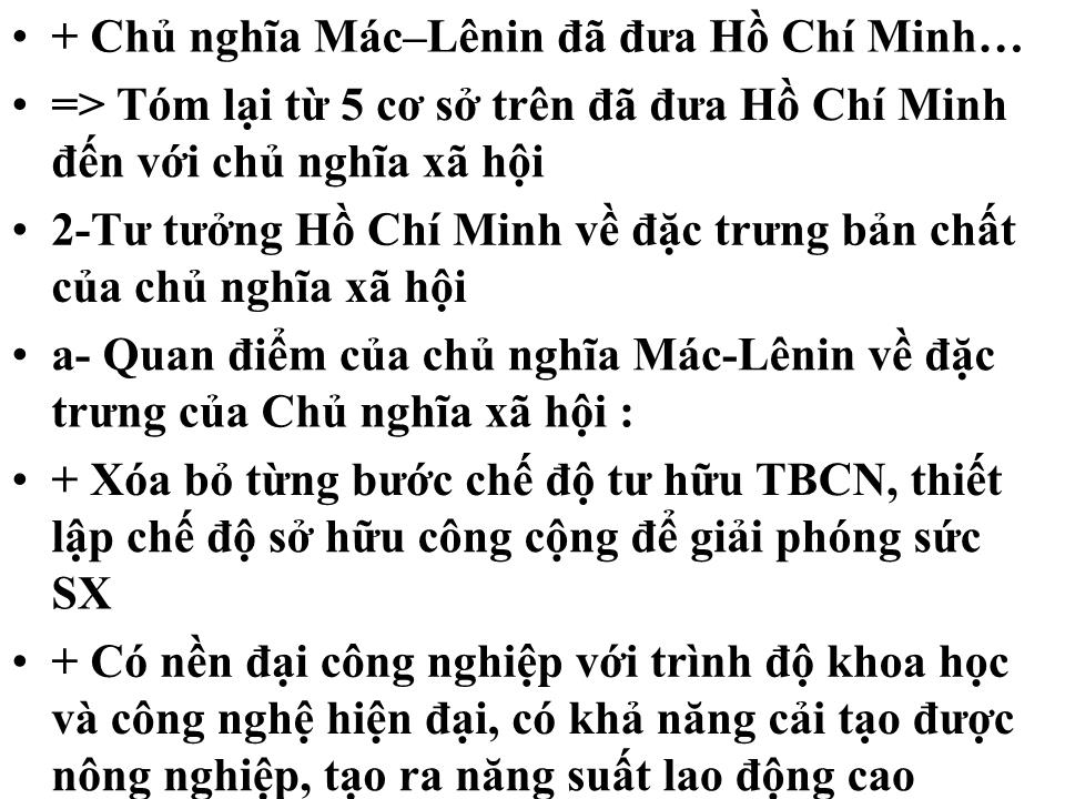 Bài giảng Tư tưởng Hồ Chí Minh về CNXH và con đường quá độ lên CNXH trang 2