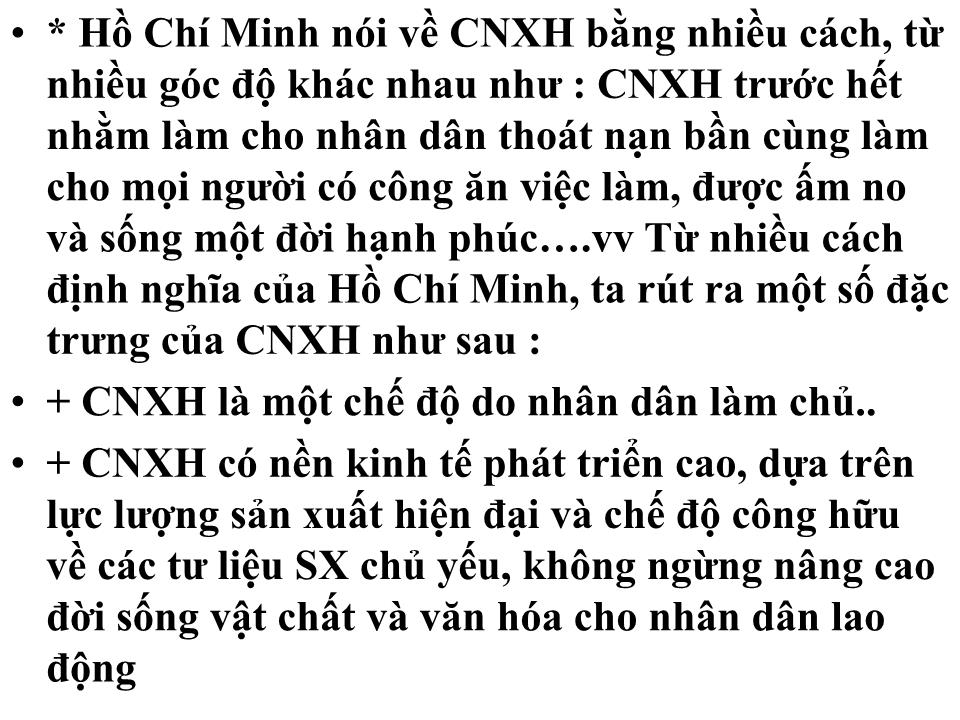 Bài giảng Tư tưởng Hồ Chí Minh về CNXH và con đường quá độ lên CNXH trang 4