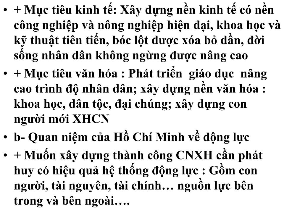 Bài giảng Tư tưởng Hồ Chí Minh về CNXH và con đường quá độ lên CNXH trang 7