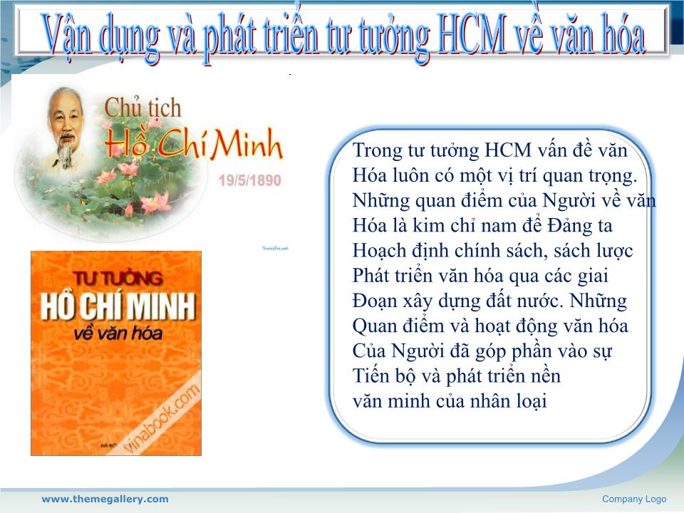 Đề tài Định hướng vận dụng tư tưởng Hồ Chí Minh vê văn hóa và xây dựng con người trong sự nghiệp đổi mới hiện nay ở đất nước ta trang 5