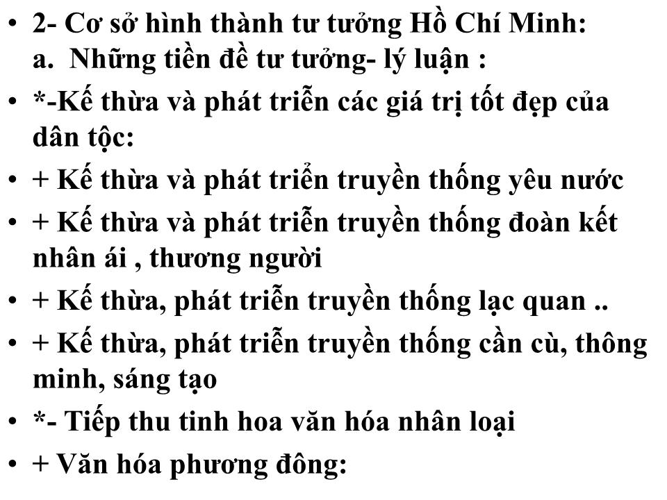 Bài giảng Cơ sở và quá trình hình thành phát triển tư tưởng Hồ Chí Minh trang 7