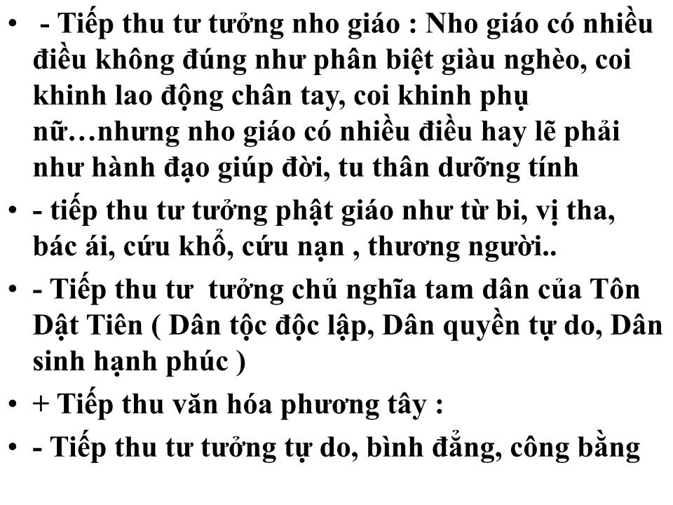 Bài giảng Cơ sở và quá trình hình thành phát triển tư tưởng Hồ Chí Minh trang 8