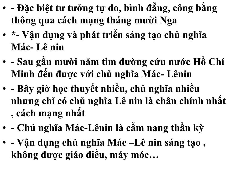 Bài giảng Cơ sở và quá trình hình thành phát triển tư tưởng Hồ Chí Minh trang 9