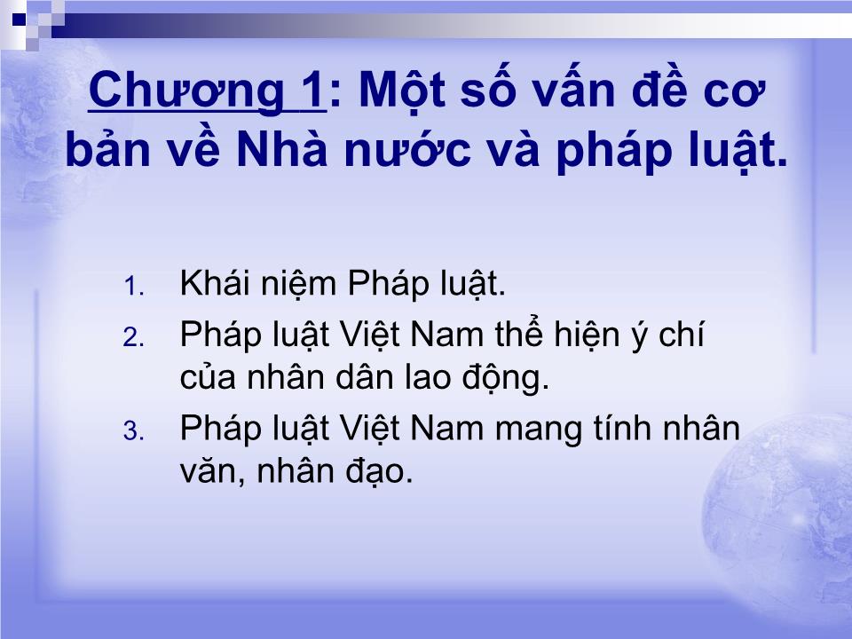 Bài giảng Pháp luật đại cương - Chương 1+2 trang 2