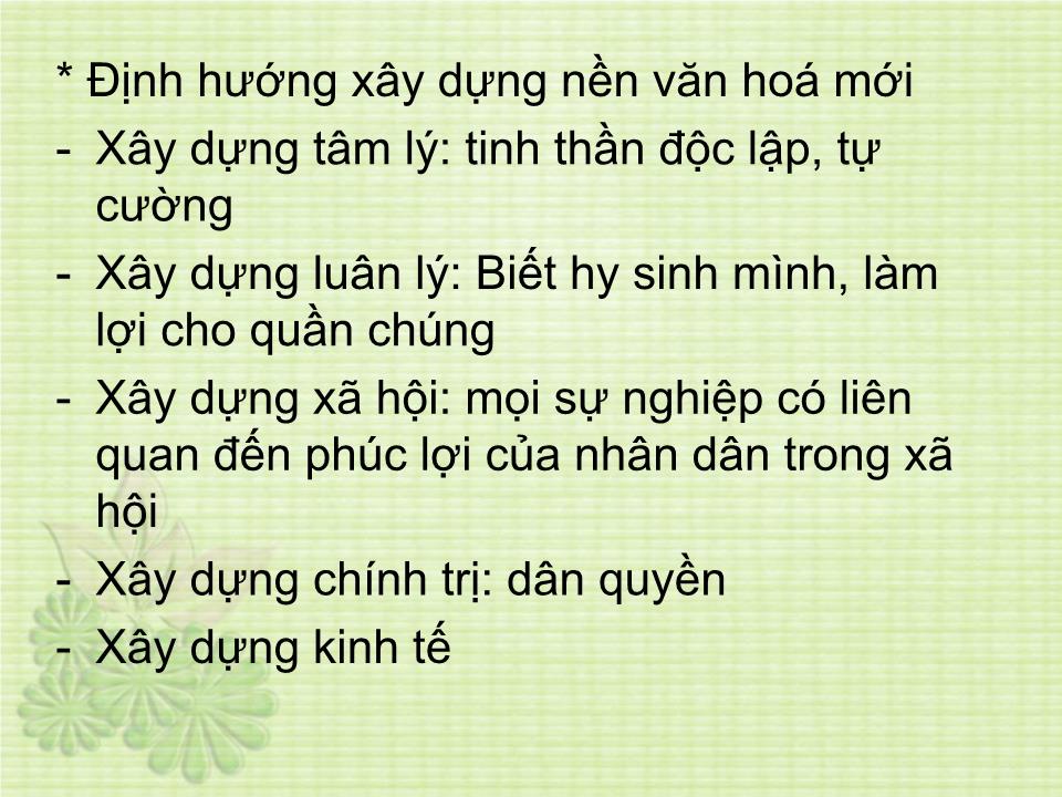 Bài giảng Tư tưởng Hồ Chí Minh - Chương VI: Tư tưởng Hồ Chí Minh về văn hoá, đạo đức và xây dựng con người mới trang 4