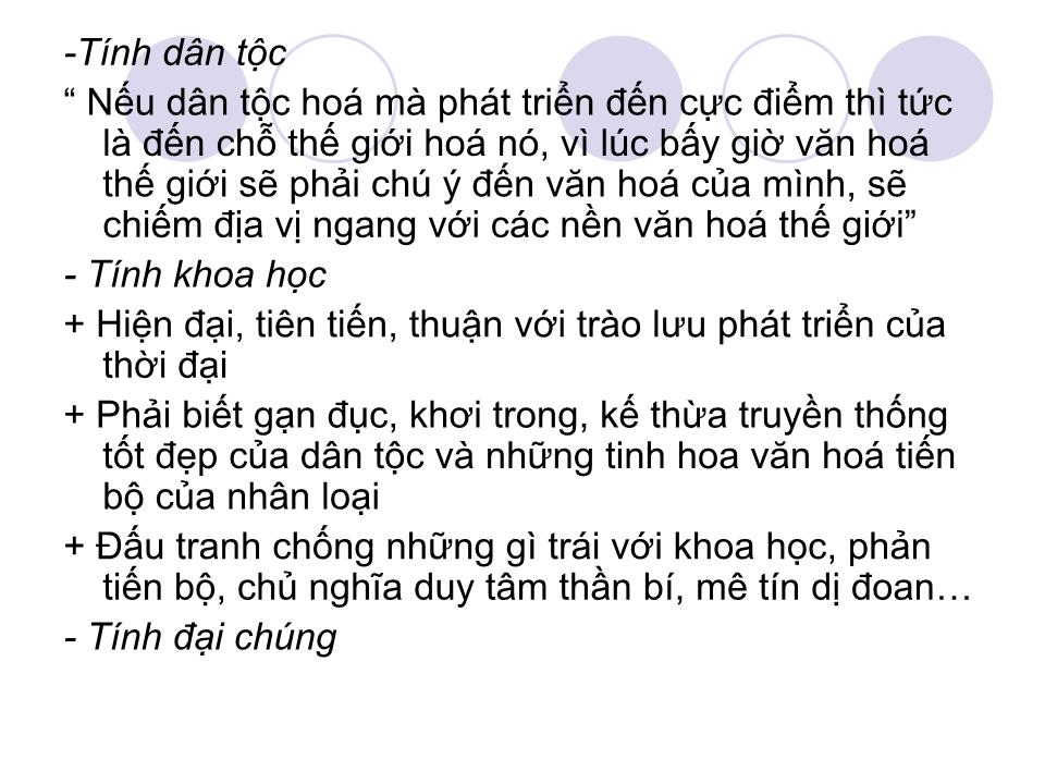 Bài giảng Tư tưởng Hồ Chí Minh - Chương VI: Tư tưởng Hồ Chí Minh về văn hoá, đạo đức và xây dựng con người mới trang 8