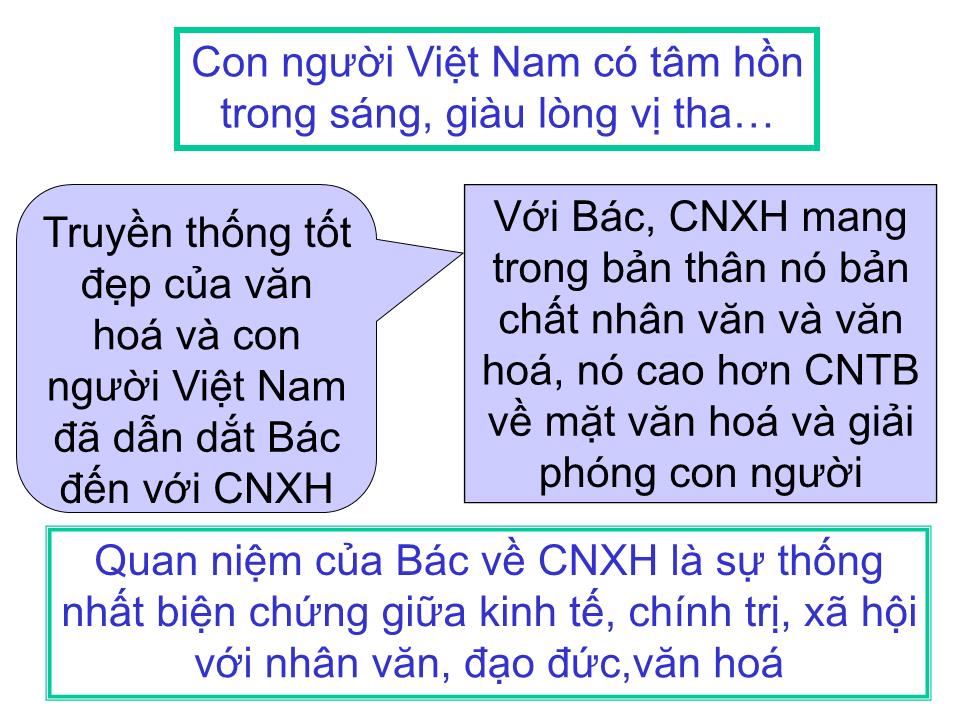 Bài giảng Tư tưởng Hồ Chí Minh - Chương 3: Tư tưởng Hồ Chí Minh về chủ nghĩa xã hội và con đường quá độ lên chủ nghĩa xã hội ở Việt Nam trang 7