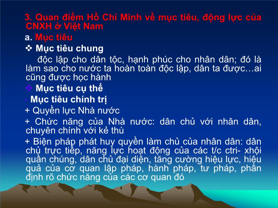 Bài giảng Tư tưởng Hồ Chí Minh - Bài 3: Tư tưởng Hồ Chí Minh về chủ nghĩa xã hội và con đường quá độ lên chủ nghĩa xã hội ở Việt Nam trang 9