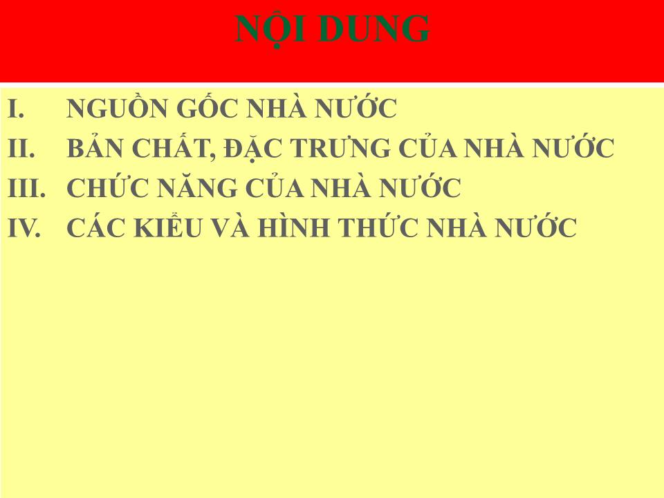 Bài giảng Những vấn đề cơ bản về nhà nước trang 2