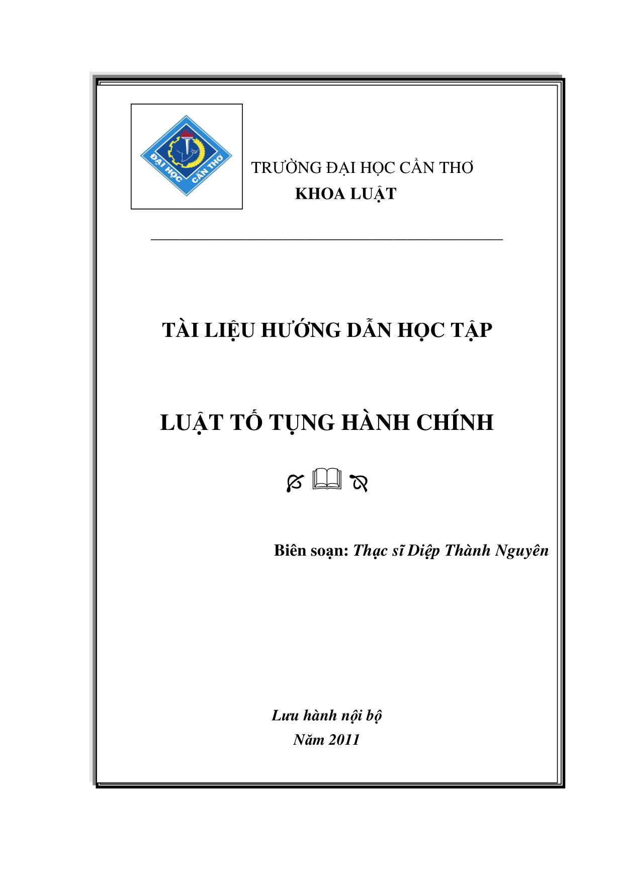 Giáo trình Luật tố tụng hành chính trang 1