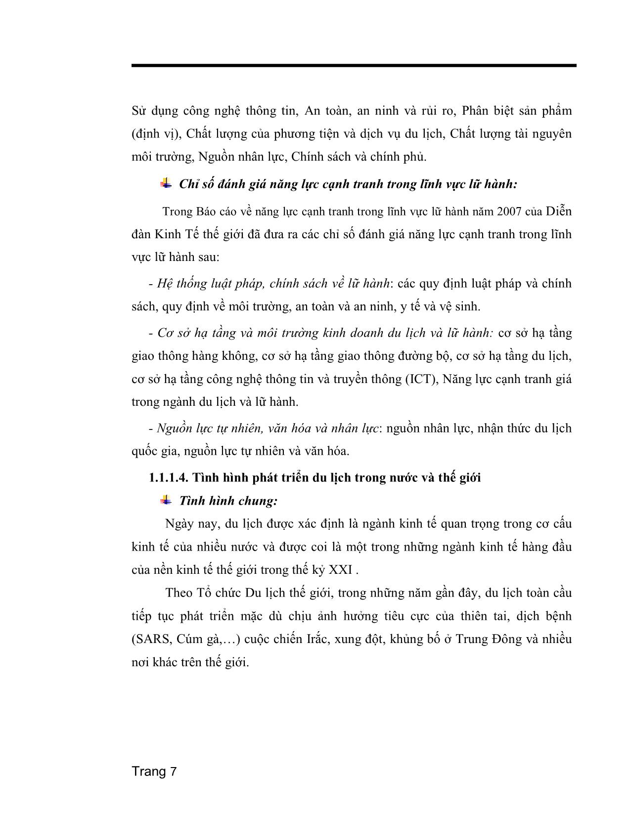 Luận văn Giải pháp nâng cao năng lực cạnh tranh trong lĩnh vực lữ hành cho công ty Cổ phần du lịch Bến Tre chi nhánh tại Tiền Giang trang 7