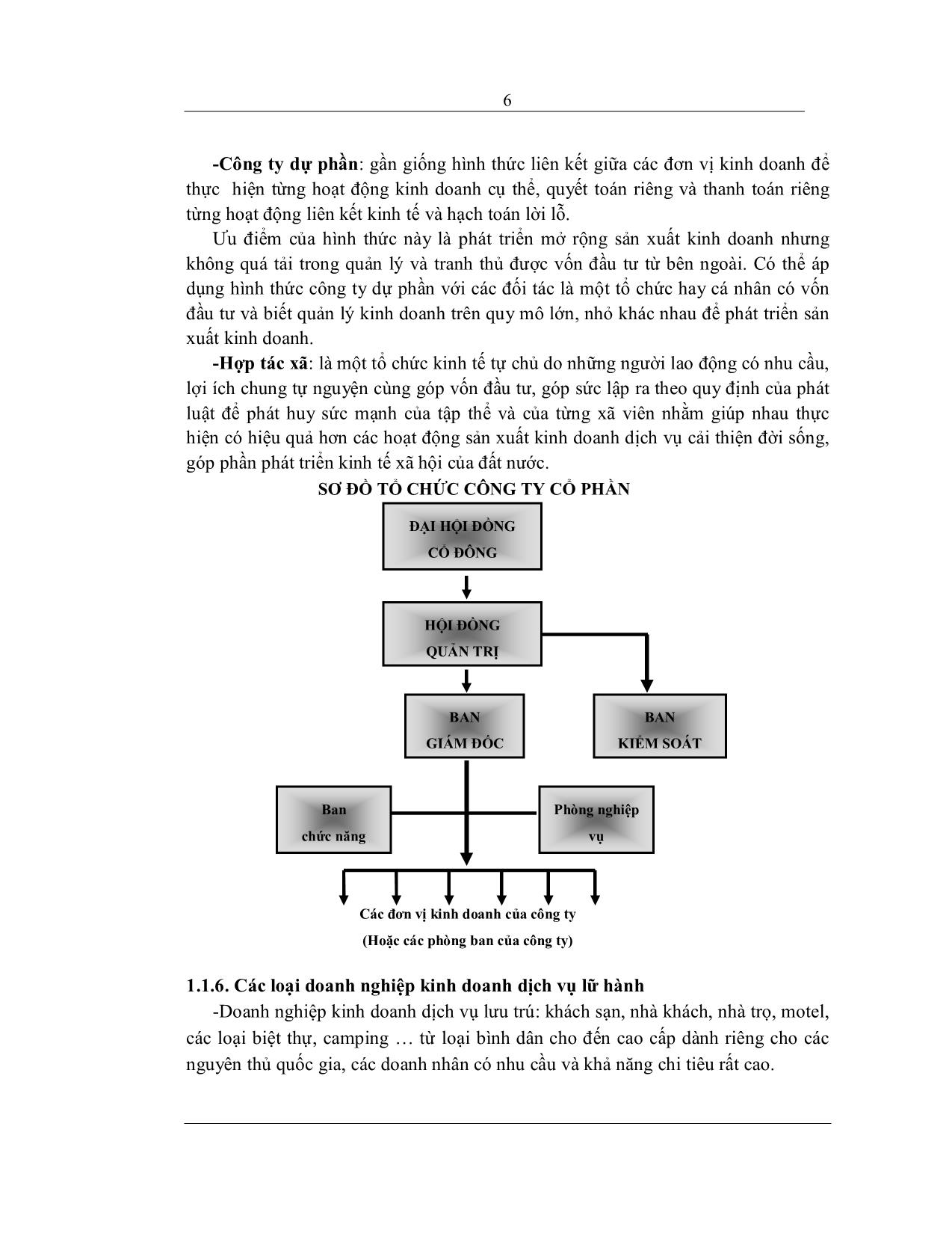 Giáo trình Quản trị kinh doanh dịch vụ lữ hành trang 6