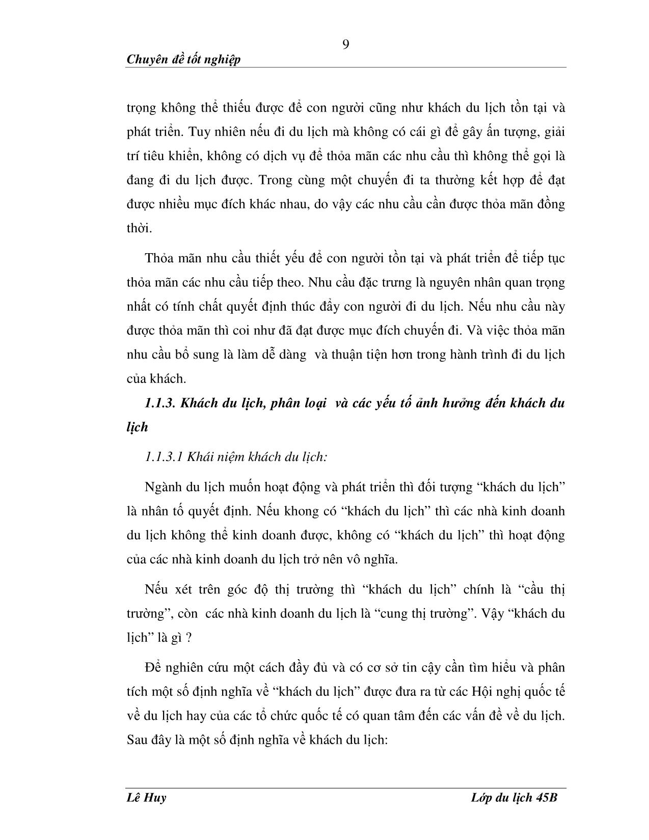 Đề tài Đẩy mạnh hoạt động khai thác thị trường khách du lịch Mỹ tại công ty lữ hành Hanoitourist trang 9