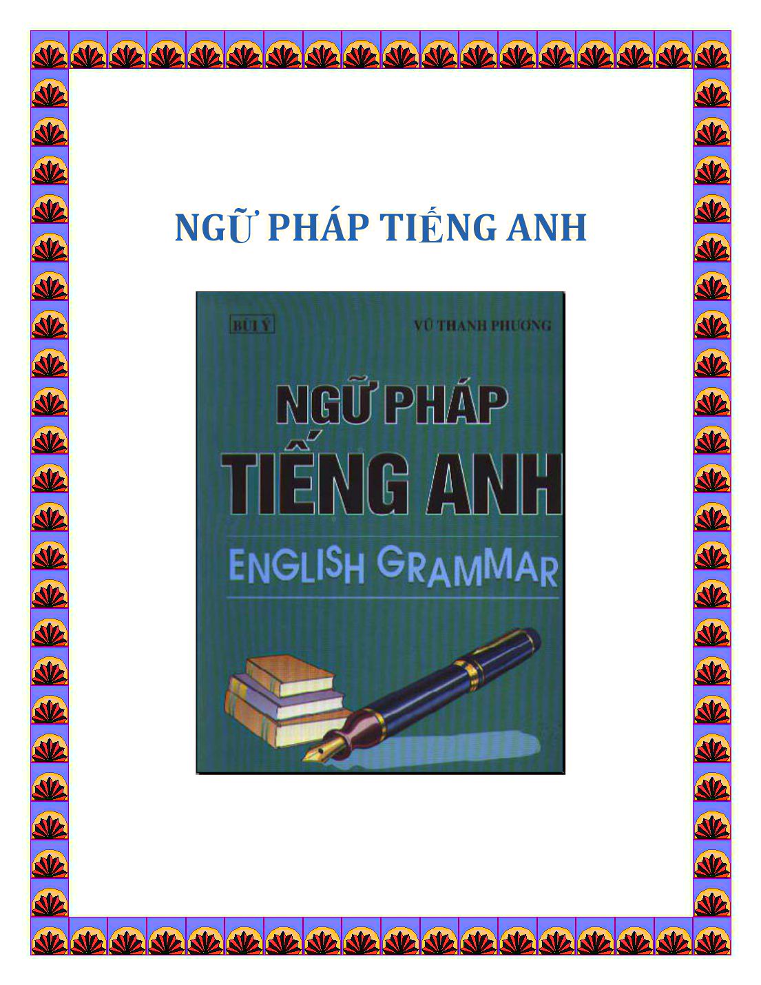 Tài liệu Ngữ pháp Tiếng Anh trang 1