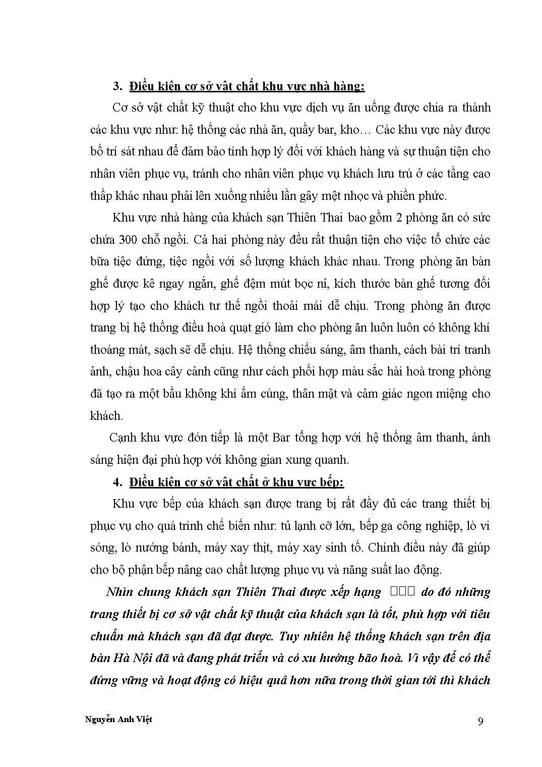 Đề tài Nâng cao hiệu quả của công tác Marketing du lịch và hiệu quả hoạt động kinh doanh của khách sạn Thiên Thai trang 9