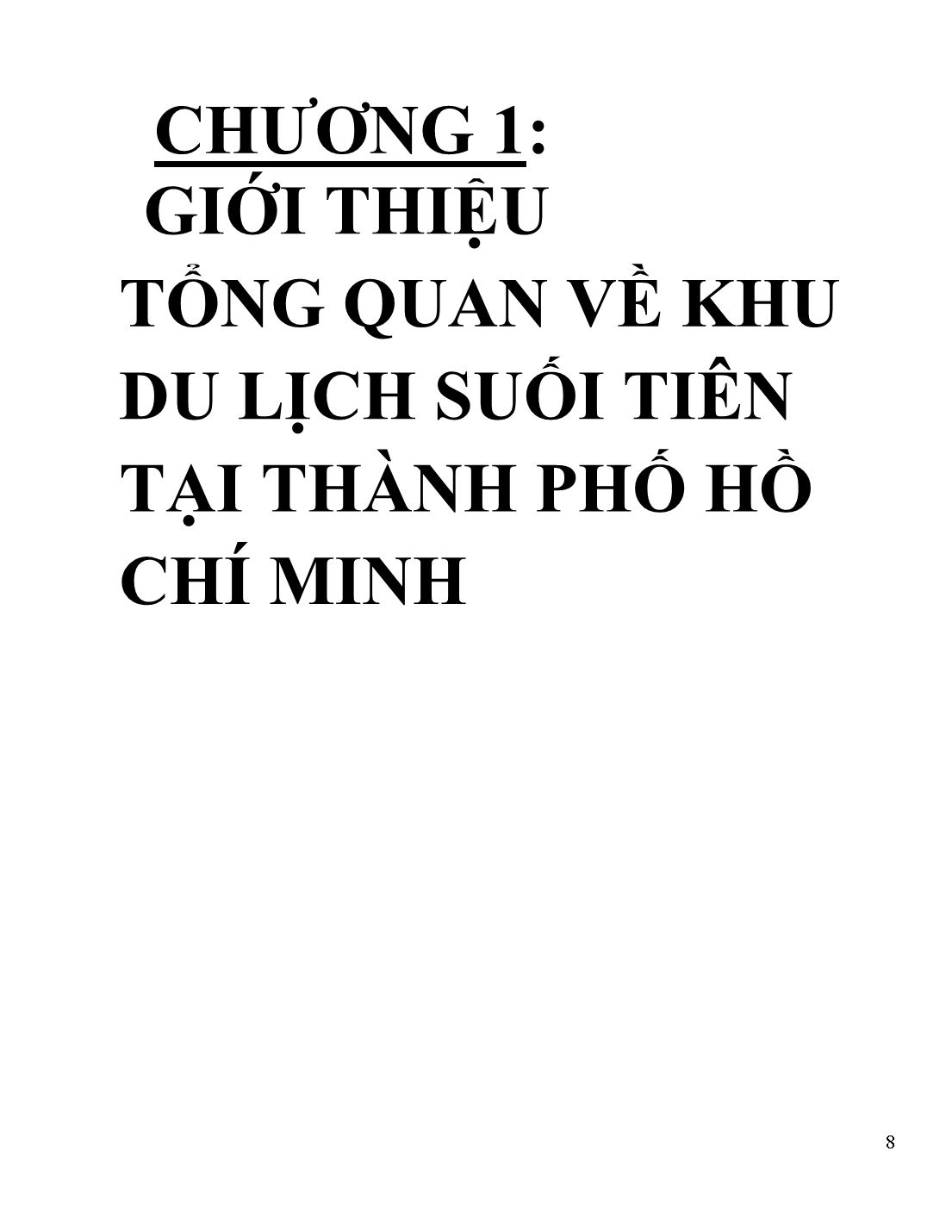 Đề tài Hoạt động vui chơi, giải trí tại khu du lịch Suối Tiên, TP HCM trang 8