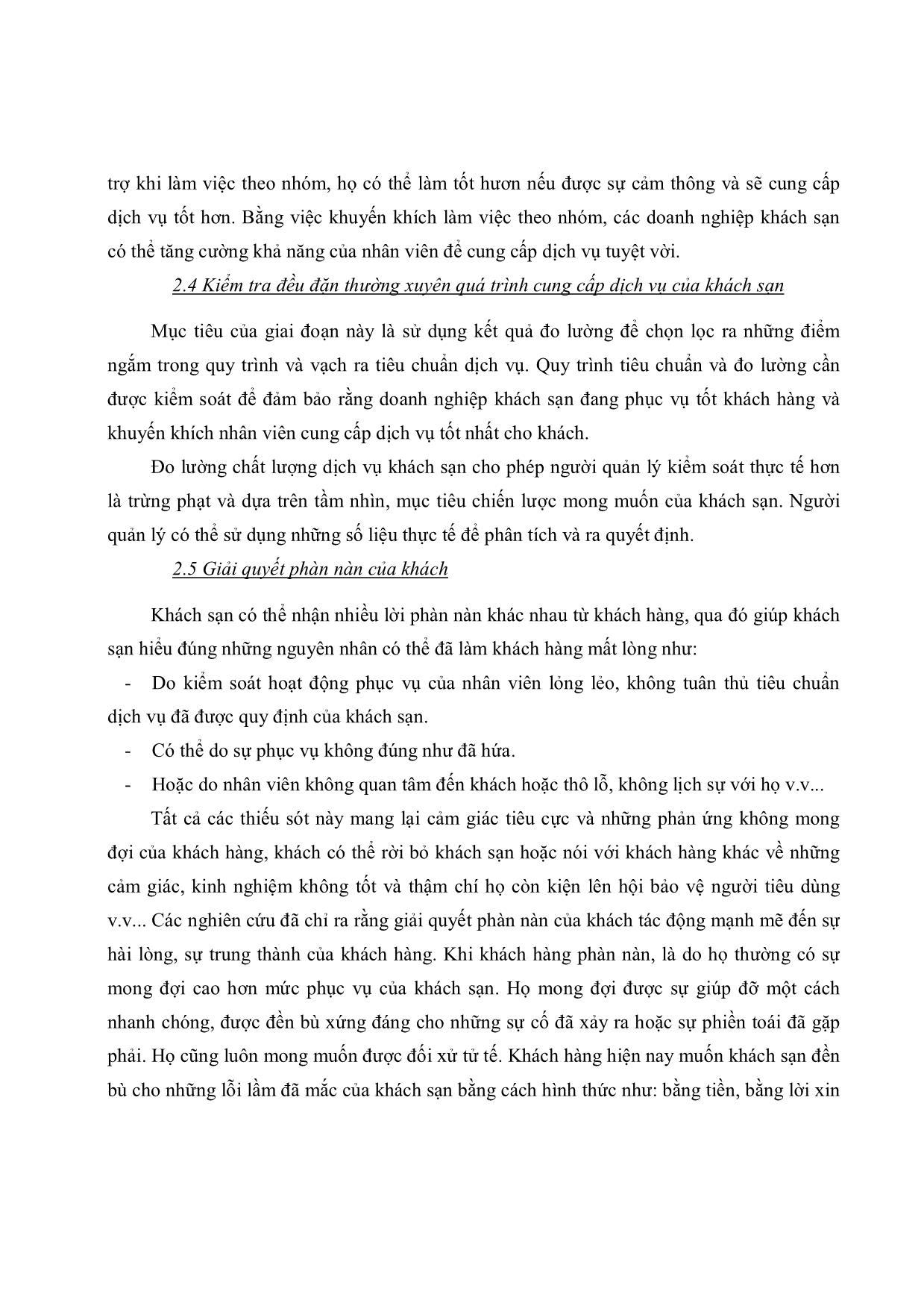 Một số giải pháp về quản lý chất lượng dịch vụ tại khách sạn Thắng Lợi trang 10