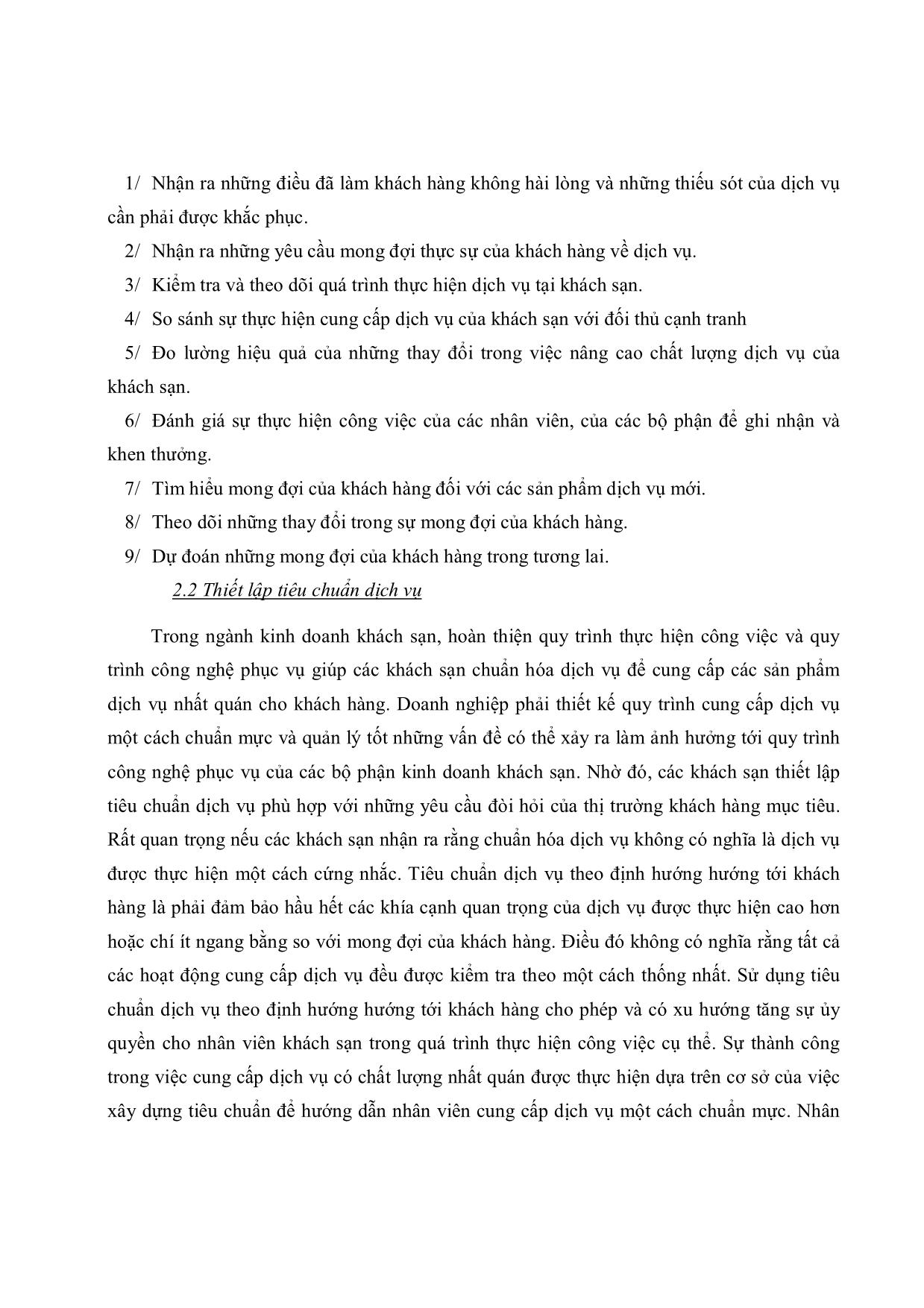 Một số giải pháp về quản lý chất lượng dịch vụ tại khách sạn Thắng Lợi trang 8