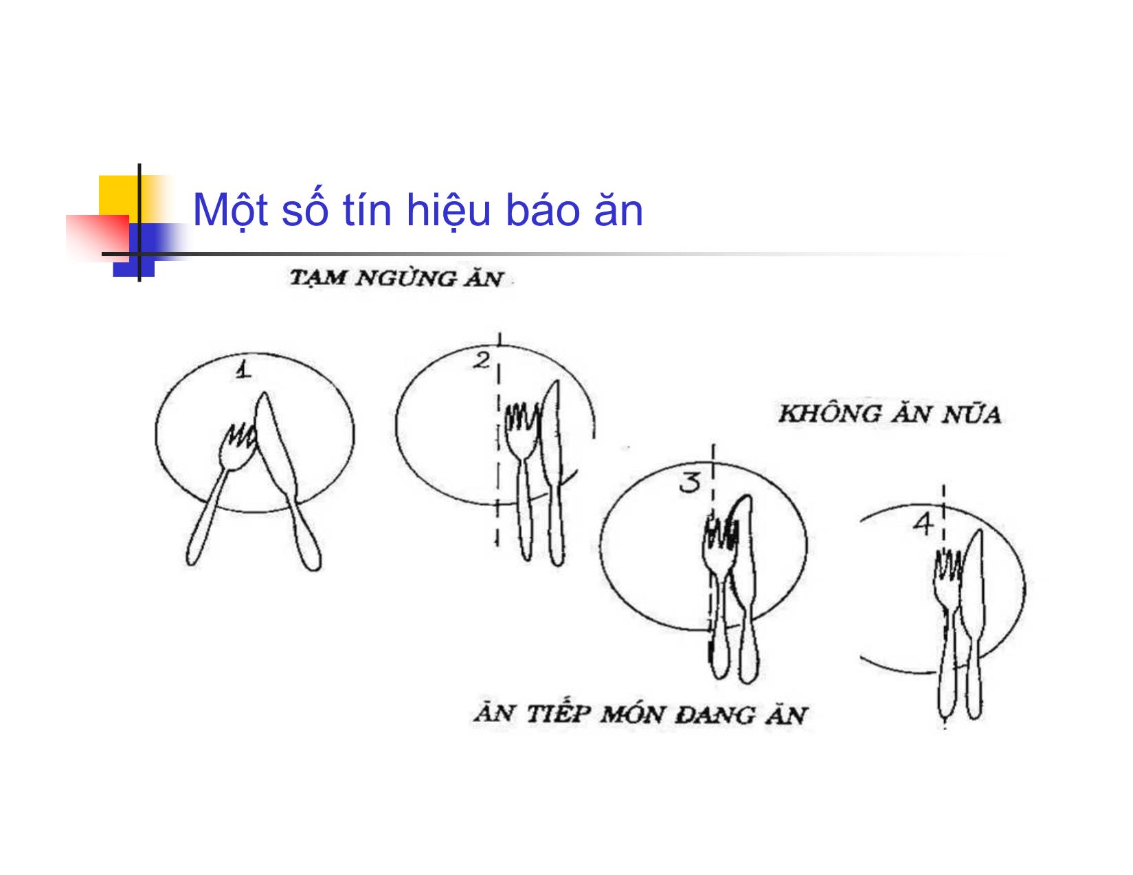 Bài giảng Quy trình phục vụ trong Khách sạn & Nhà hàng - Chương 3: Quy trình phục vụ bàn, Bar trang 8