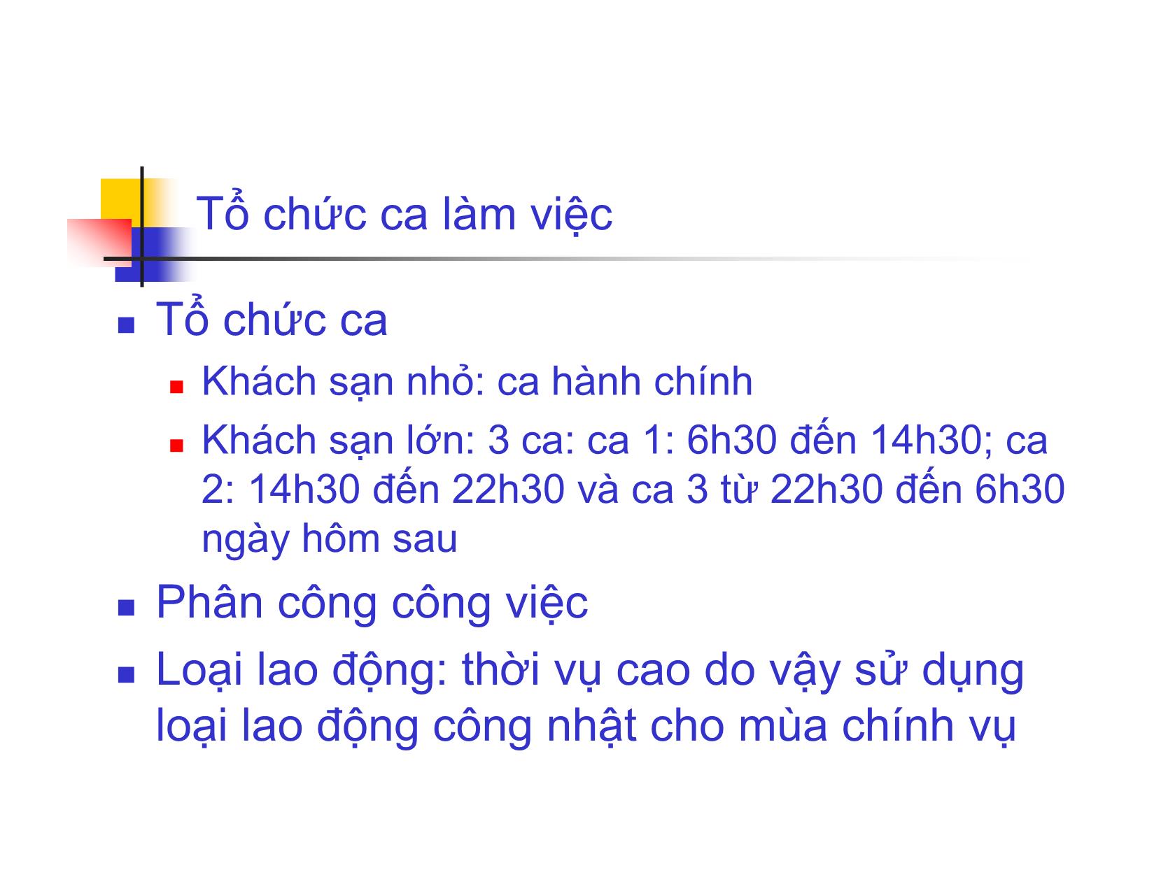 Bài giảng Quy trình phục vụ trong Khách sạn & Nhà hàng - Chương 4: Quy trình phục vụ buồng trang 6