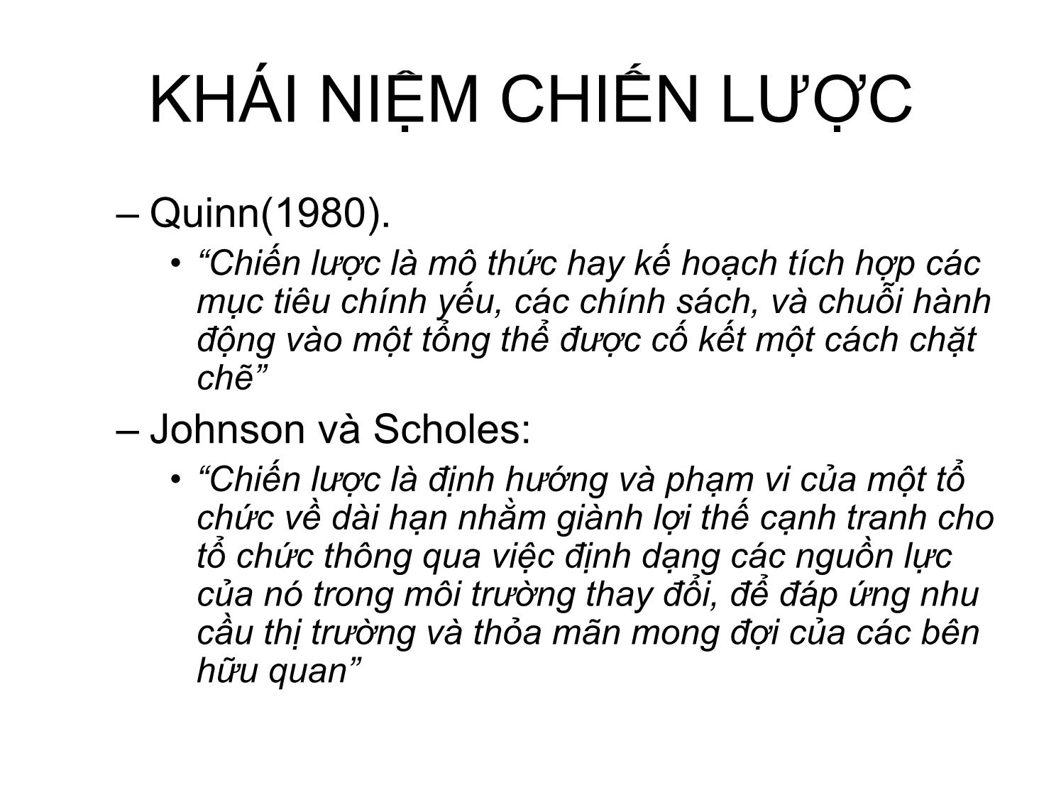 Bài giảng môn Quản trị chiến lược trang 4