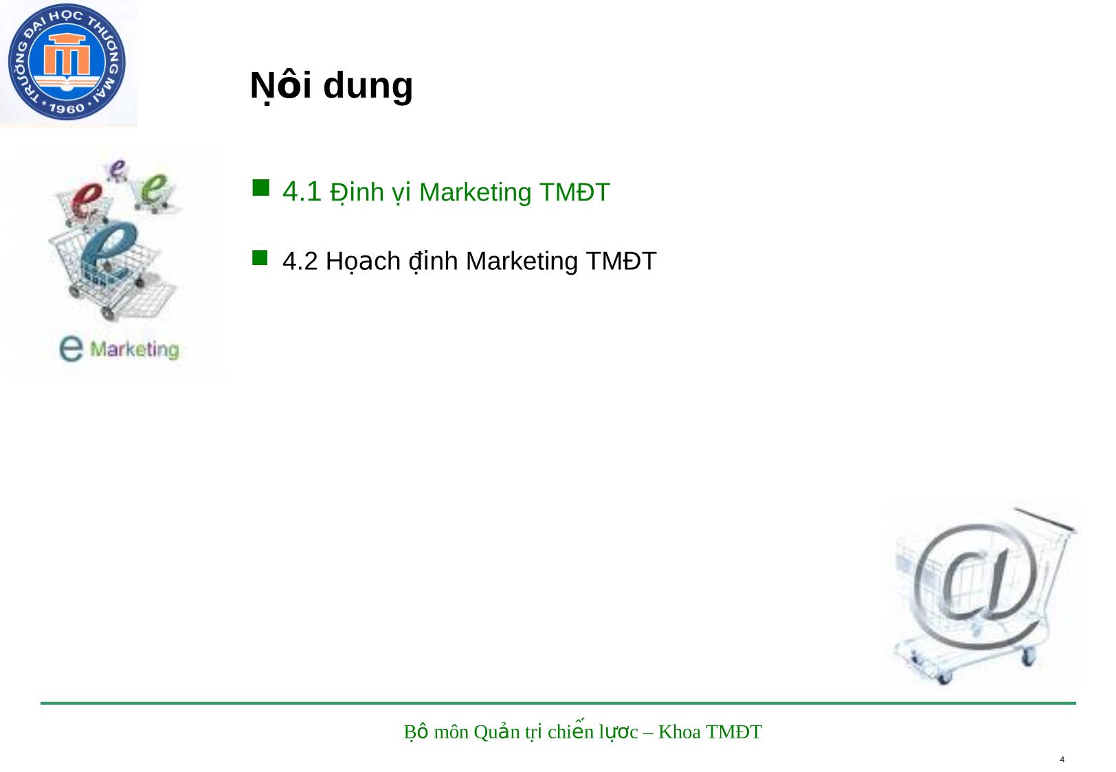 Bài giảng Marketing điện tử - Chương 4: Chiến lược định vị và hoạch định marketing điện tử trang 4