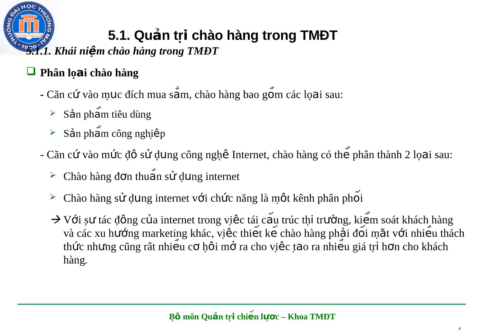 Bài giảng Marketing điện tử - Chương 5: Quản trị chào hàng và định giá trong thương mại điện tử trang 6