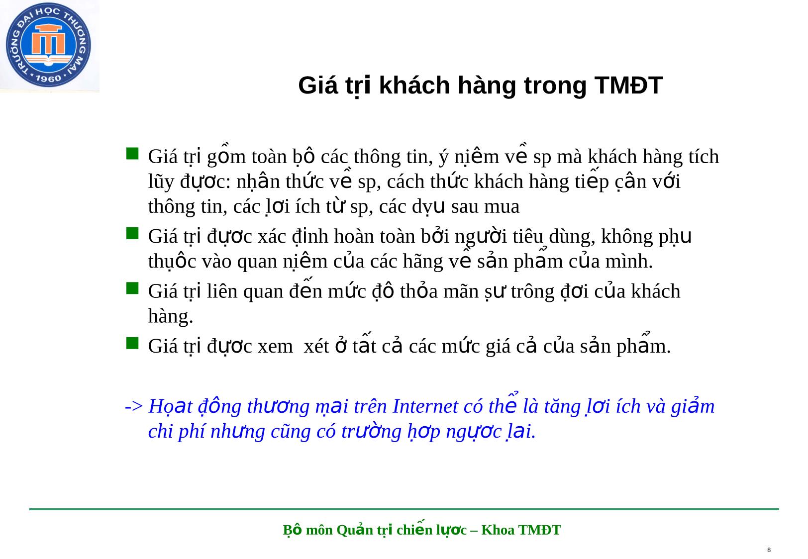 Bài giảng Marketing điện tử - Chương 5: Quản trị chào hàng và định giá trong thương mại điện tử trang 8