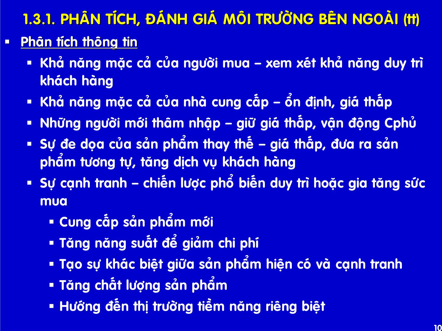 Bài giảng Quản trị kinh doanh quốc tế - Chương 7: Hoạch định chiến lược toàn cầu trang 10