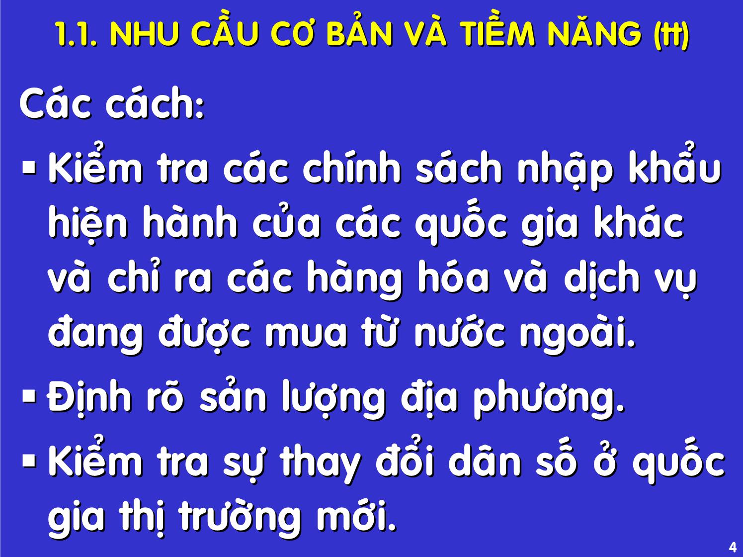 Bài giảng Quản trị kinh doanh quốc tế - Chương 10: Chiến lược marketing trang 4