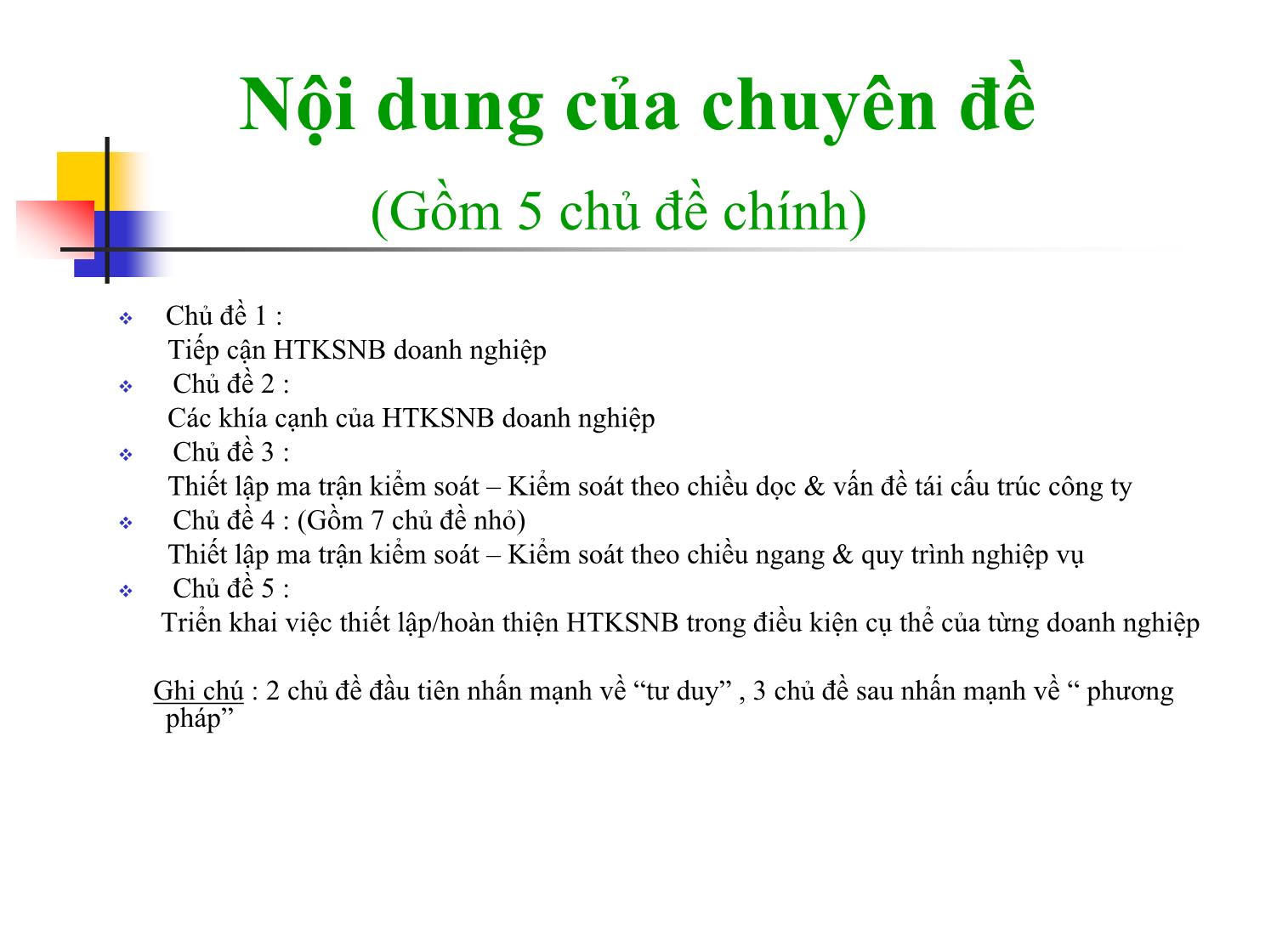 Bài giảng Quản trị kinh doanh - Thiết lập hệ thống kiểm soát nội bộ doanh nghiệp trang 8