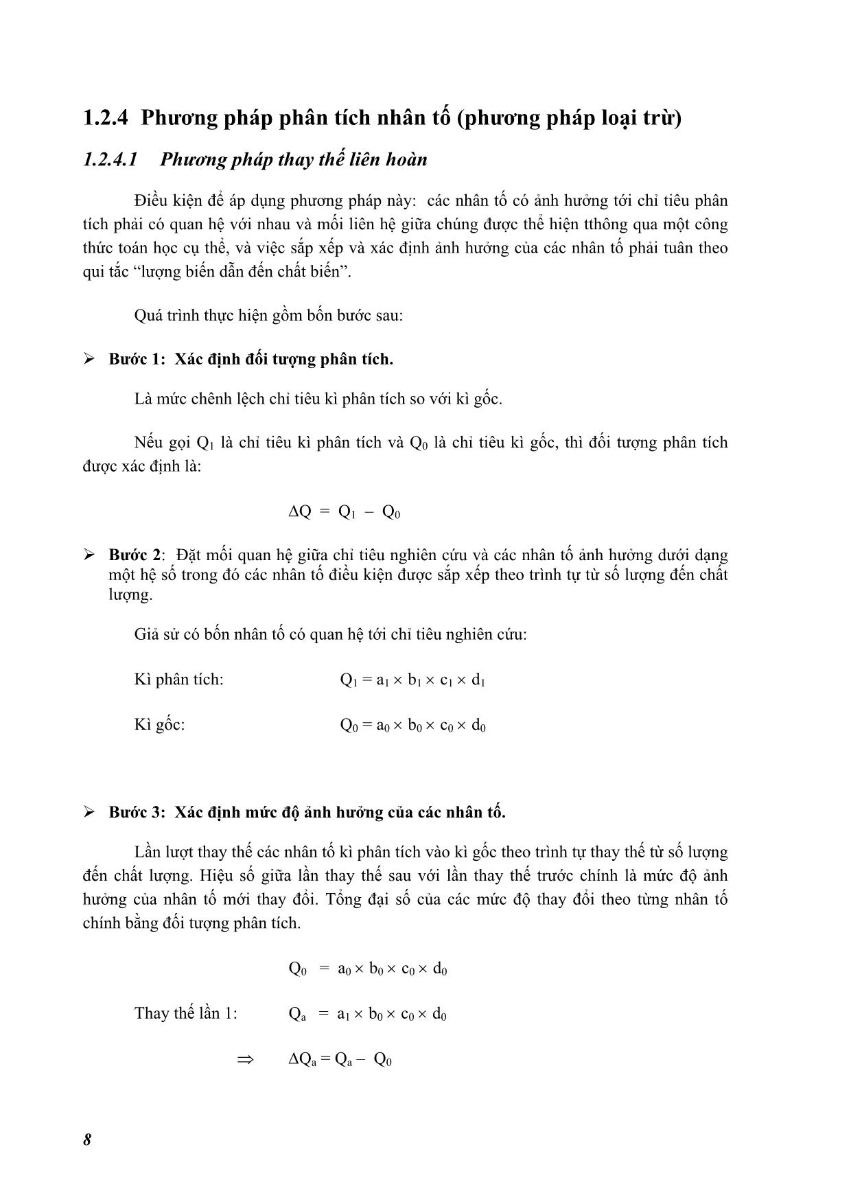 Giáo trình Phân tích hoạt động sản xuất kinh doanh trang 8