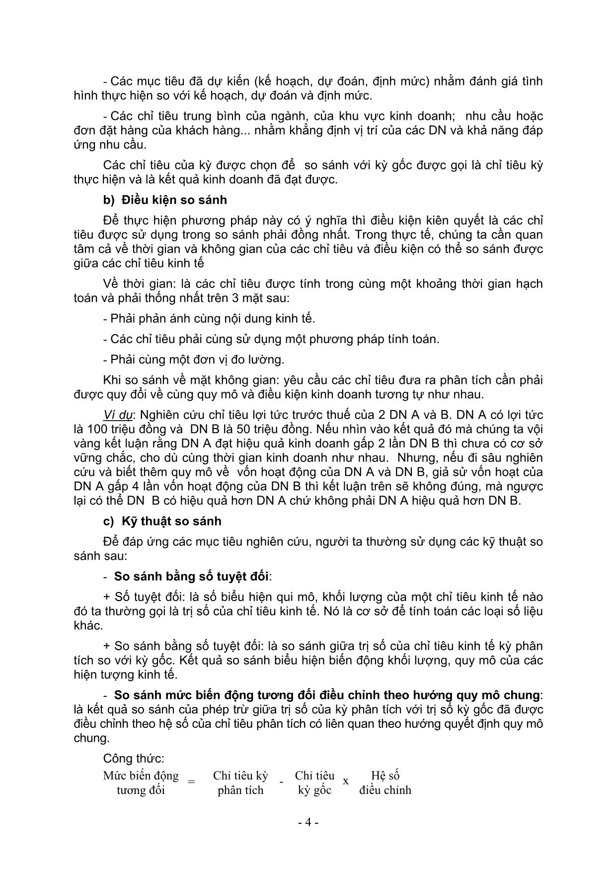 Giáo trình môn Phân tích hoạt động kinh doanh trang 6