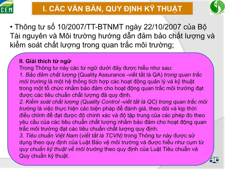 Hệ thống văn bản, quy định liên quan đến hoạt động quan trắc môi trường trang 10