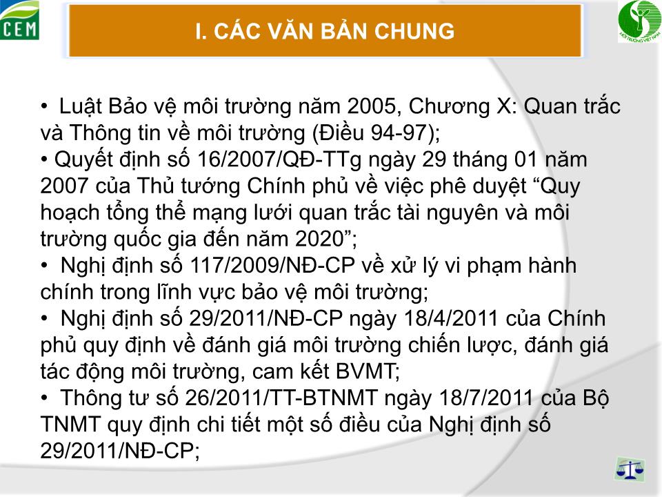 Hệ thống văn bản, quy định liên quan đến hoạt động quan trắc môi trường trang 4