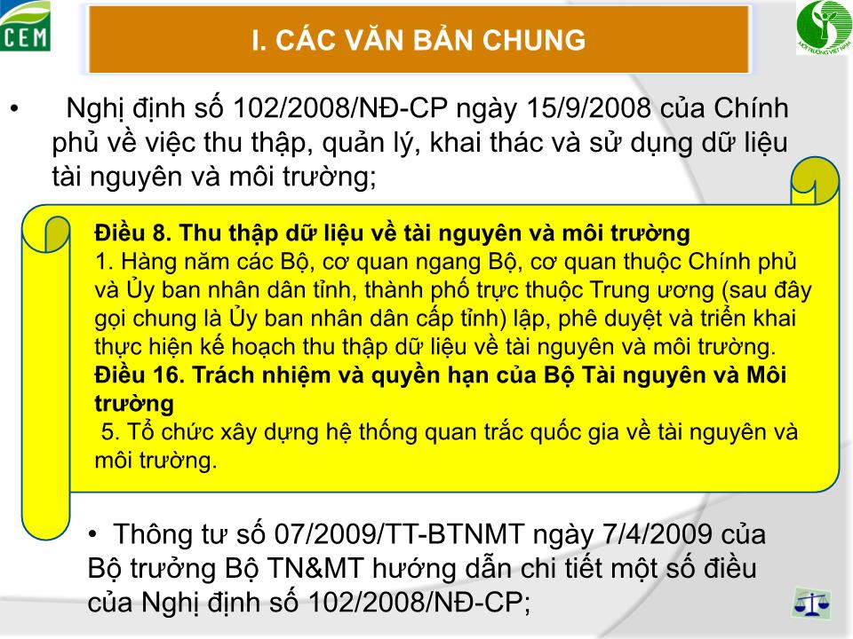 Hệ thống văn bản, quy định liên quan đến hoạt động quan trắc môi trường trang 6