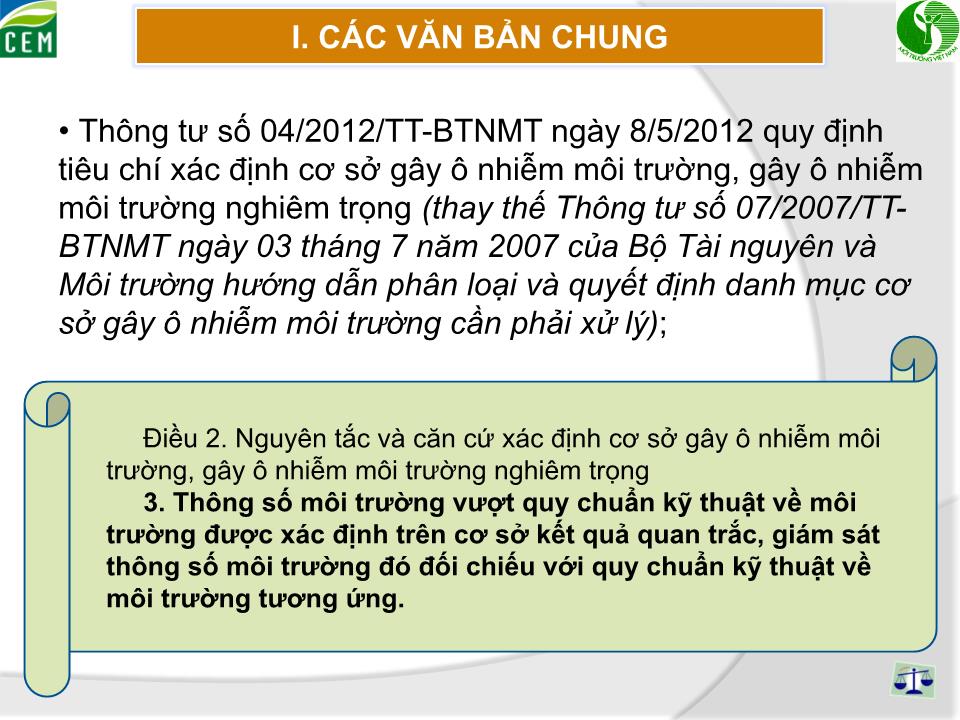 Hệ thống văn bản, quy định liên quan đến hoạt động quan trắc môi trường trang 7