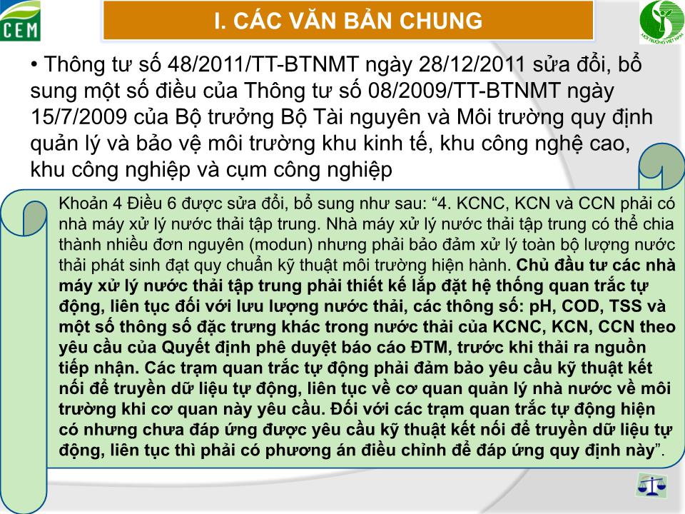 Hệ thống văn bản, quy định liên quan đến hoạt động quan trắc môi trường trang 8