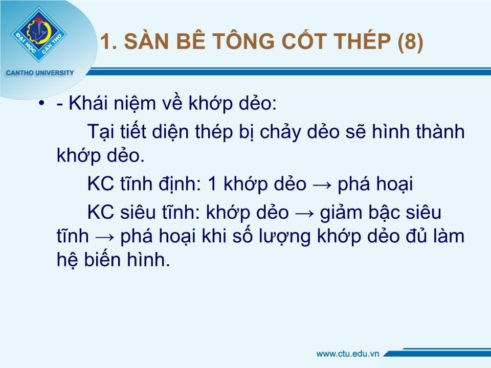 Bài giảng Bê tổng cốt thép 2 - Kết cấu nhà dân dụng trang 10