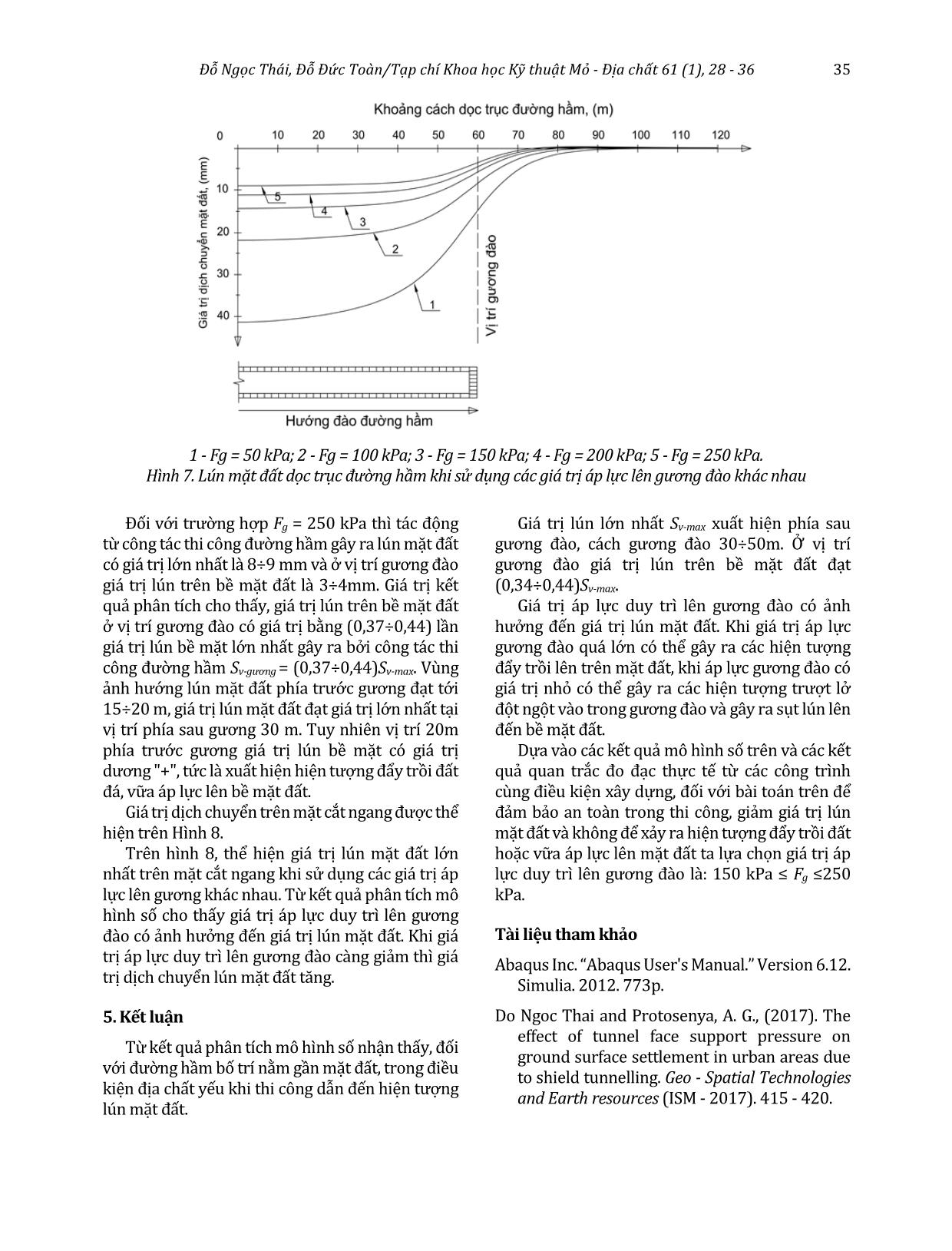 Nghiên cứu ảnh hưởng của áp lực gương đào đường hầm đến độ lún mặt đất khi thi công đường hầm bằng máy khiên đào trang 9