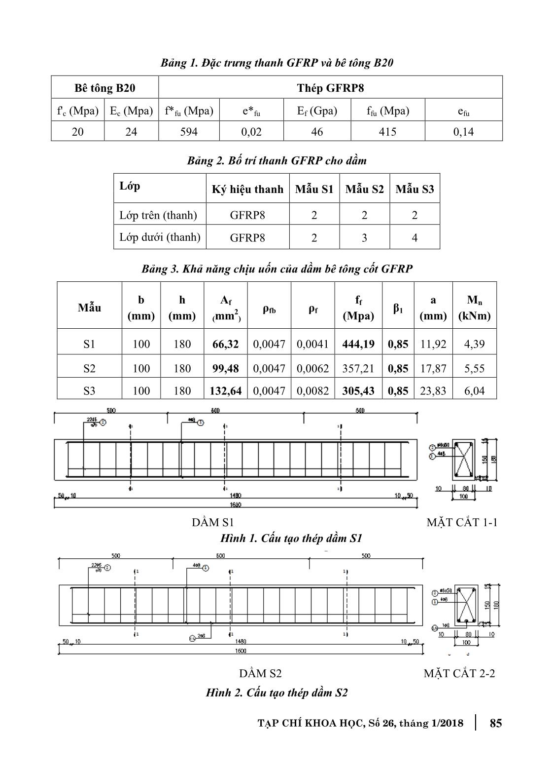 Nghiên cứu thực nghiệm uốn dầm bê tông cốt thanh sợi thủy tinh trang 3