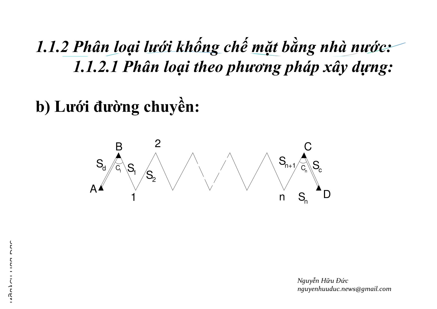 Bài giảng Xây dựng lưới trắc địa - Chương 1: Lưới khống chế trắc địa nhà nước trang 4