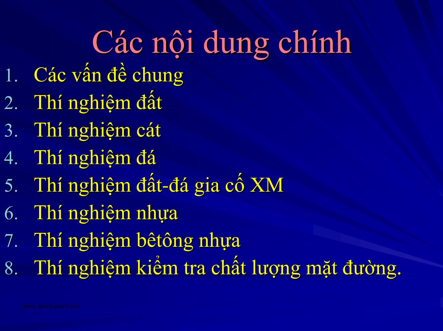 Tập bài  giảng Thí nghiệm đường ô tô trang 3