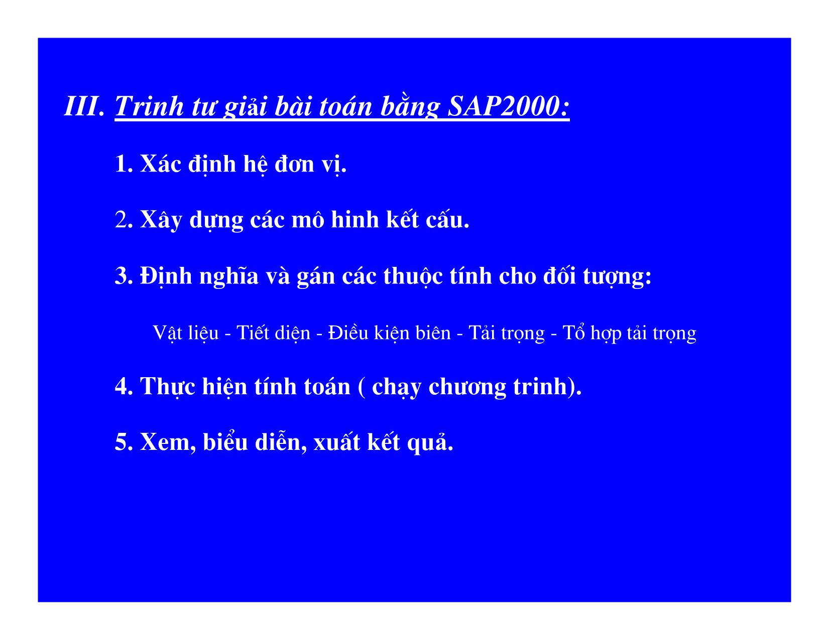 Bài giảng Tính toán kết cấu bằng SAP2000 trang 6