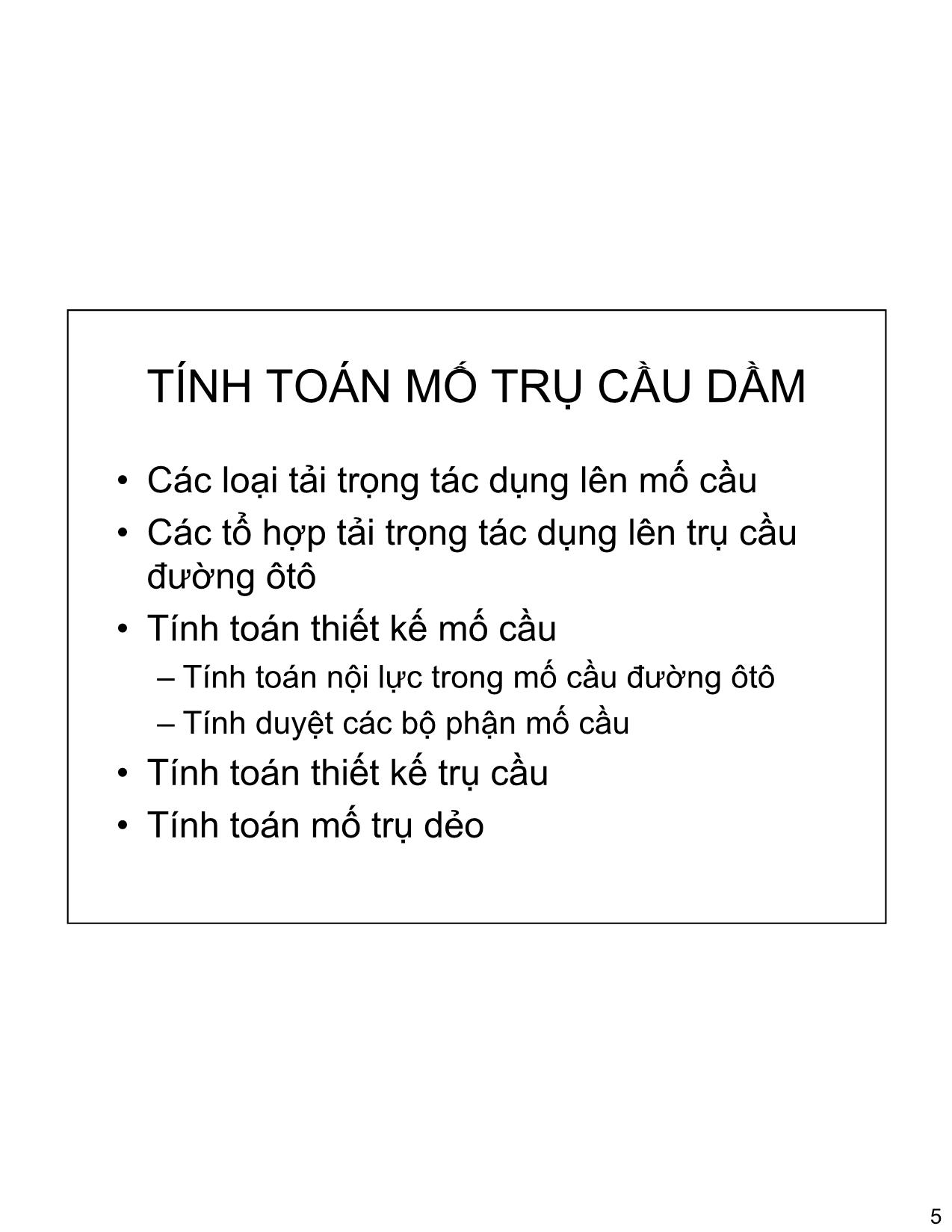 Bài giảng Mố trụ cầu trang 5