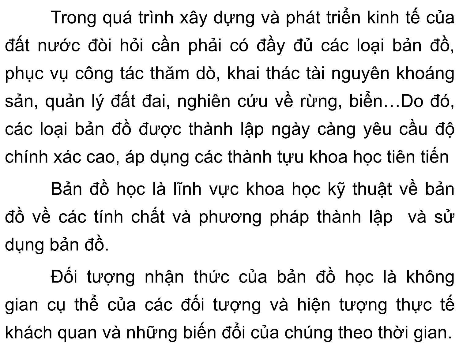 Bài giảng Bản đồ địa chính - Chương 1: Những khái niệm cơ bản về bản đồ trang 2