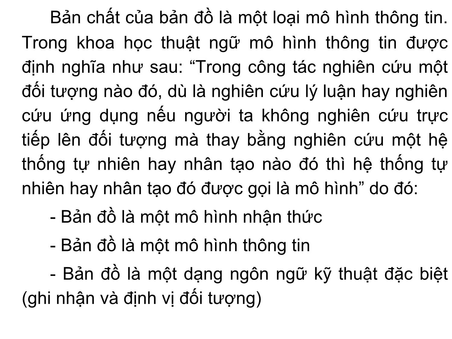 Bài giảng Bản đồ địa chính - Chương 1: Những khái niệm cơ bản về bản đồ trang 8