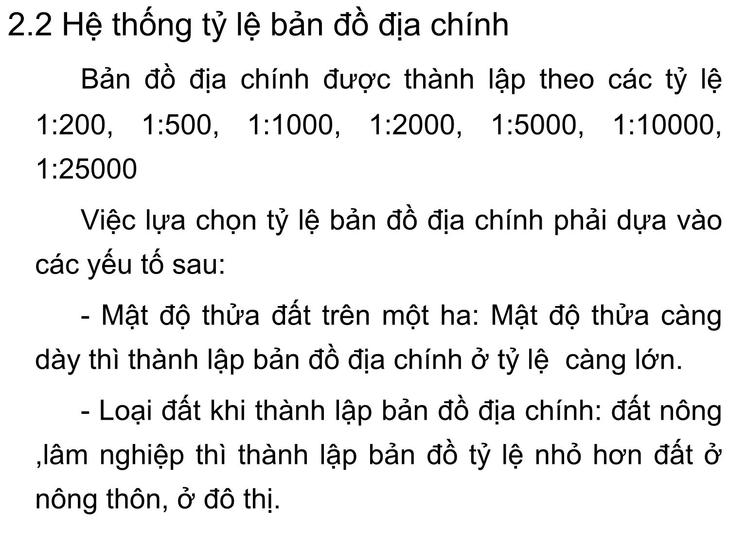 Bài giảng Bản đồ địa chính - Chương 2: Cơ sở toán học của bản đồ địa chính trang 6