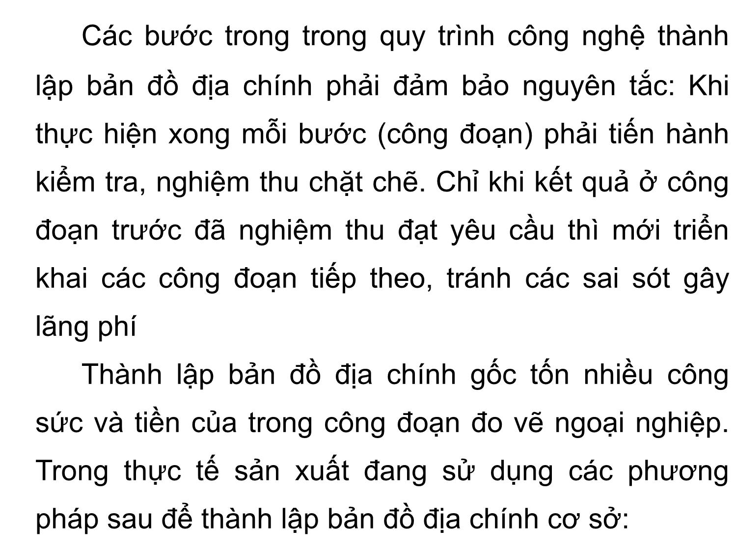 Bài giảng Bản đồ địa chính - Chương 3: Công nghệ thành lập bản đồ địa chính trang 3